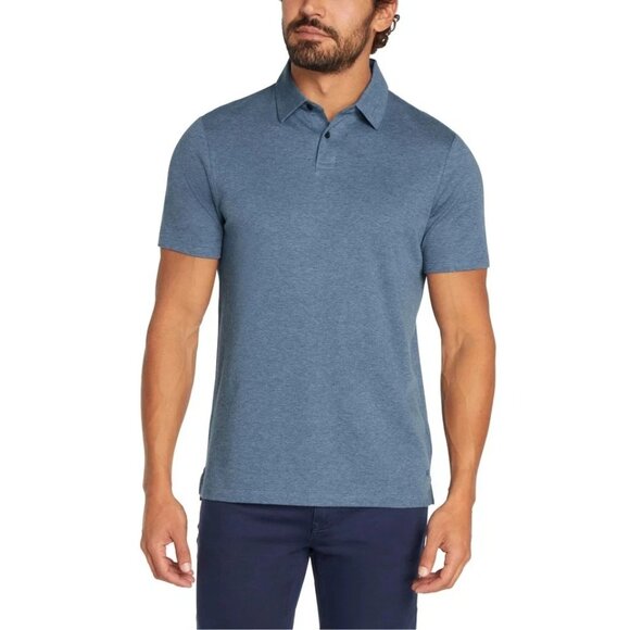 NEW Banana Republic Men's L Luxe Touch Performance Polo Shirt Blue - Picture 1 of 7